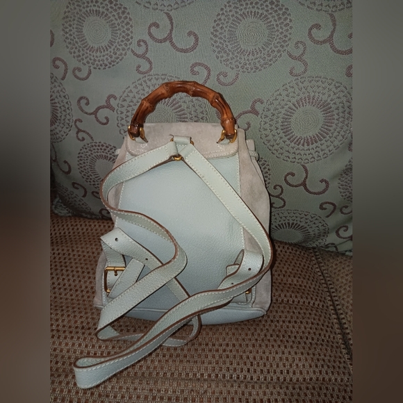 Gucci suede and leather small backpack - Picture 2 of 5